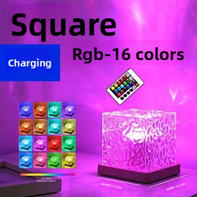 Lampada Notturna RGB Effetto Acqua 🌊 | 16 Colori | Telecomando | Idea Regalo