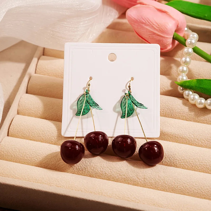 Orecchini Ciliegia 🍒 | Pendenti Aesthetic Dolci per Donna