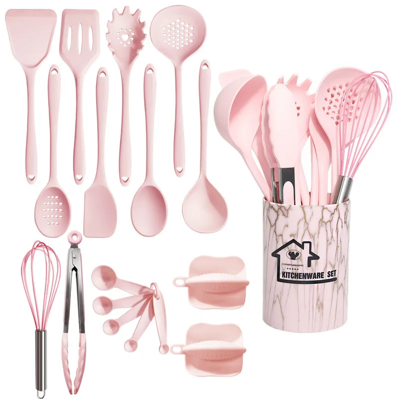 Set Utensili da Cucina in Silicone – 18 Pezzi 🍳