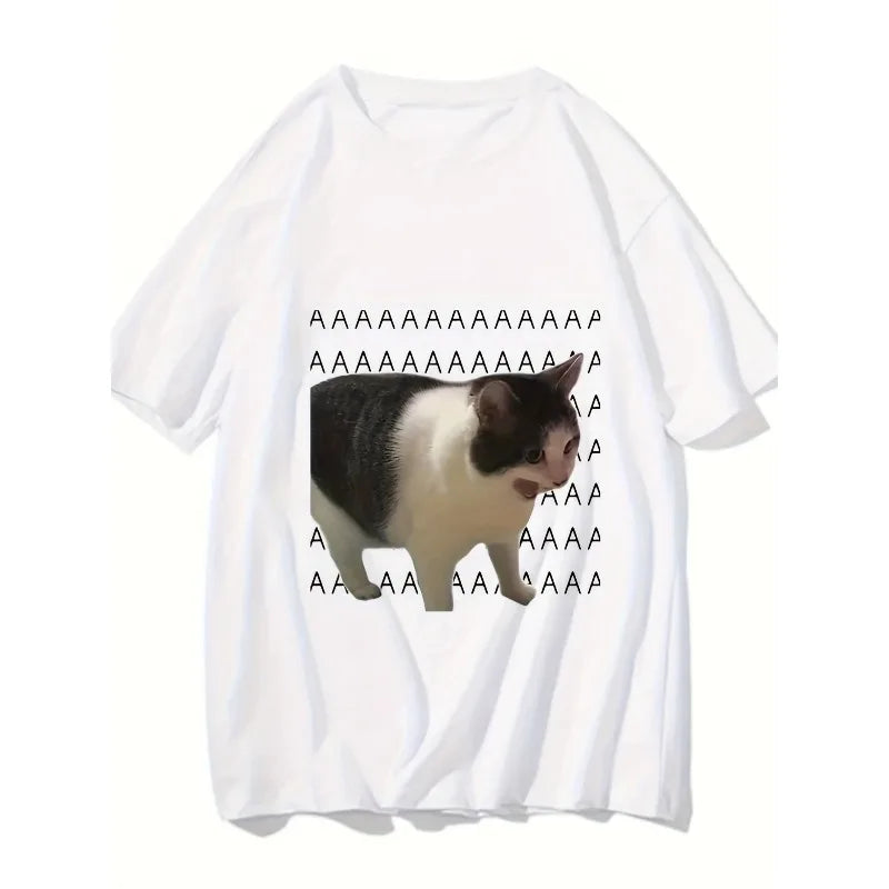 T-shirt Gatto Piangente Meme 😹 | Aesthetic & Divertente | Unisex
