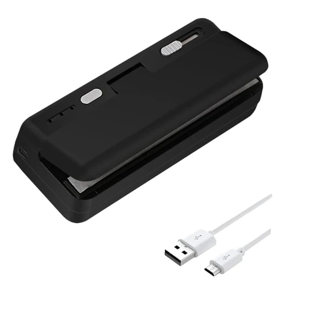 ✨ Mini Sigillatrice 2in1 🔒 Sigilla & Conserva i Tuoi Alimenti 🍪 Portatile & Ricaricabile USB 🔋