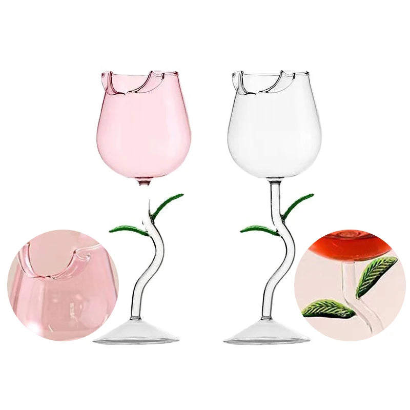 Calice di Vino a Forma di Rosa 🌹 | Idea Regalo Perfetta