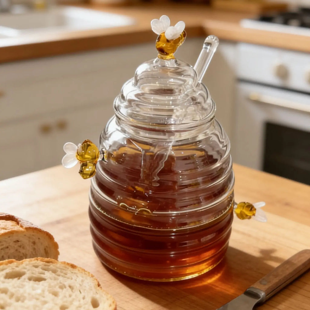 Barattolo di Miele con Ape 🐝 | Vasetto di Vetro Aesthetic per Cucina