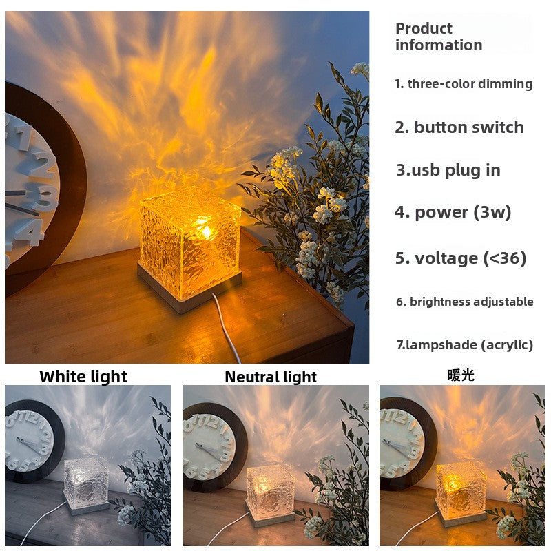 Lampada Notturna RGB Effetto Acqua 🌊 | 16 Colori | Telecomando | Idea Regalo