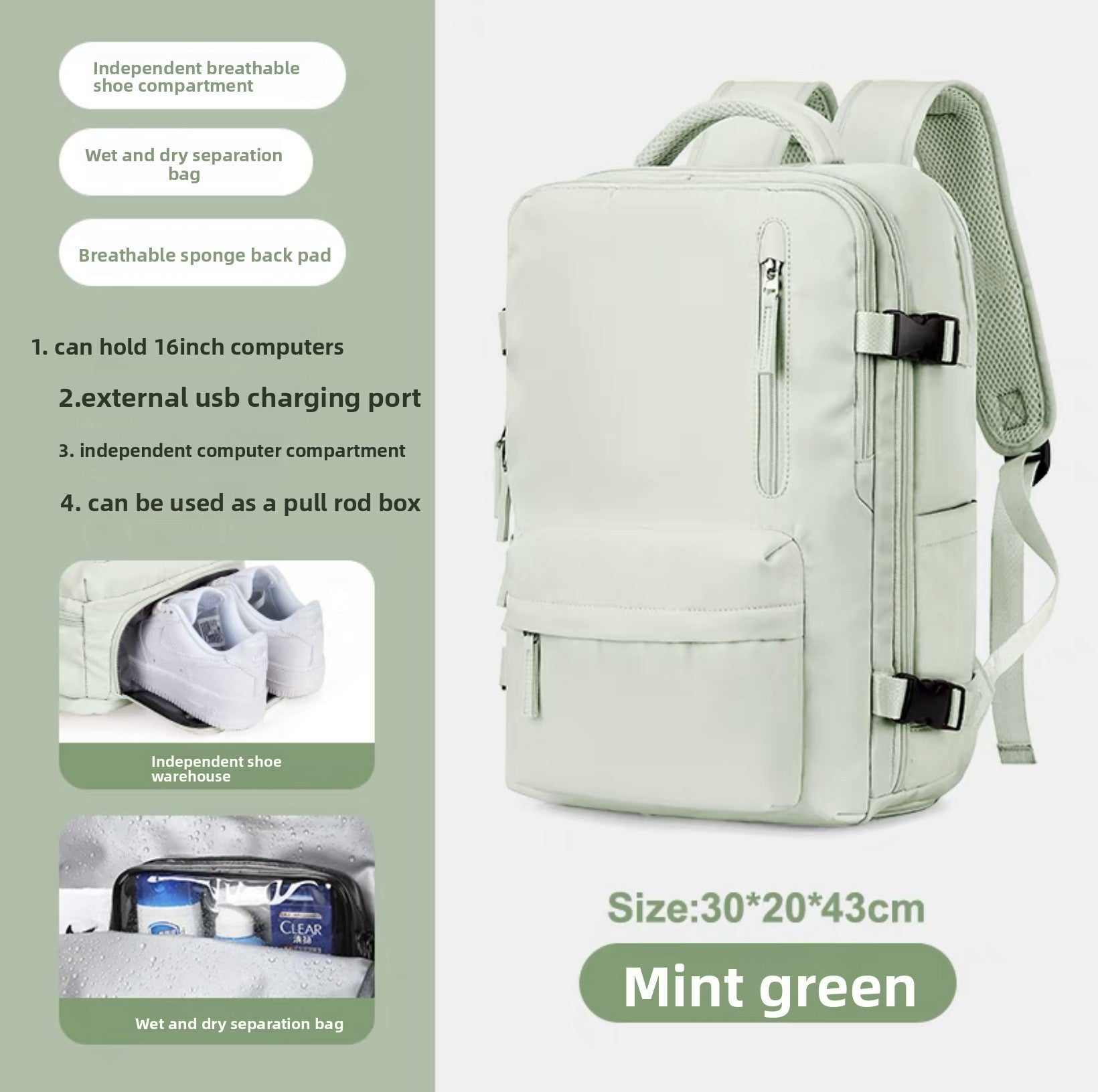 Zaino Impermeabile Grande Capacità 🎒 | 20-35L | Antifurto & Traspirante